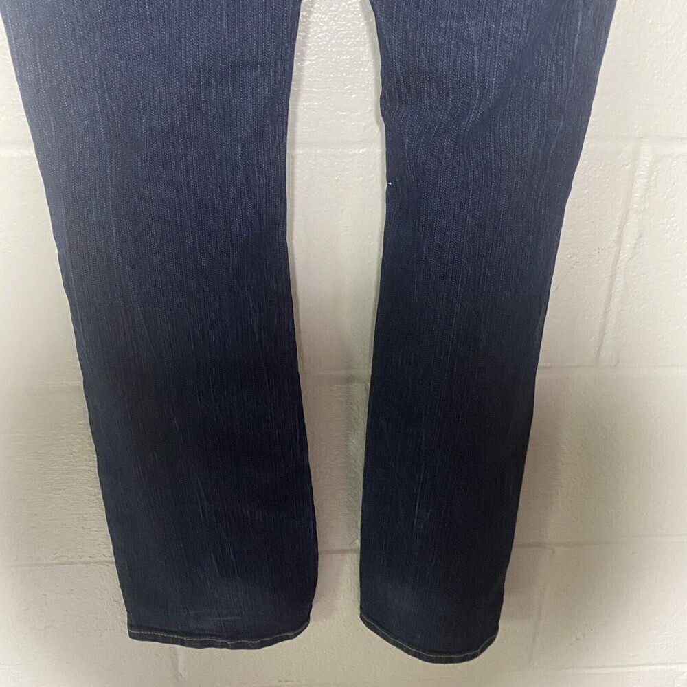 Twenty One Black Skinny Boot Jean Women 7/8 Medium Wash Blue Denim distressed - Picture 9 of 15